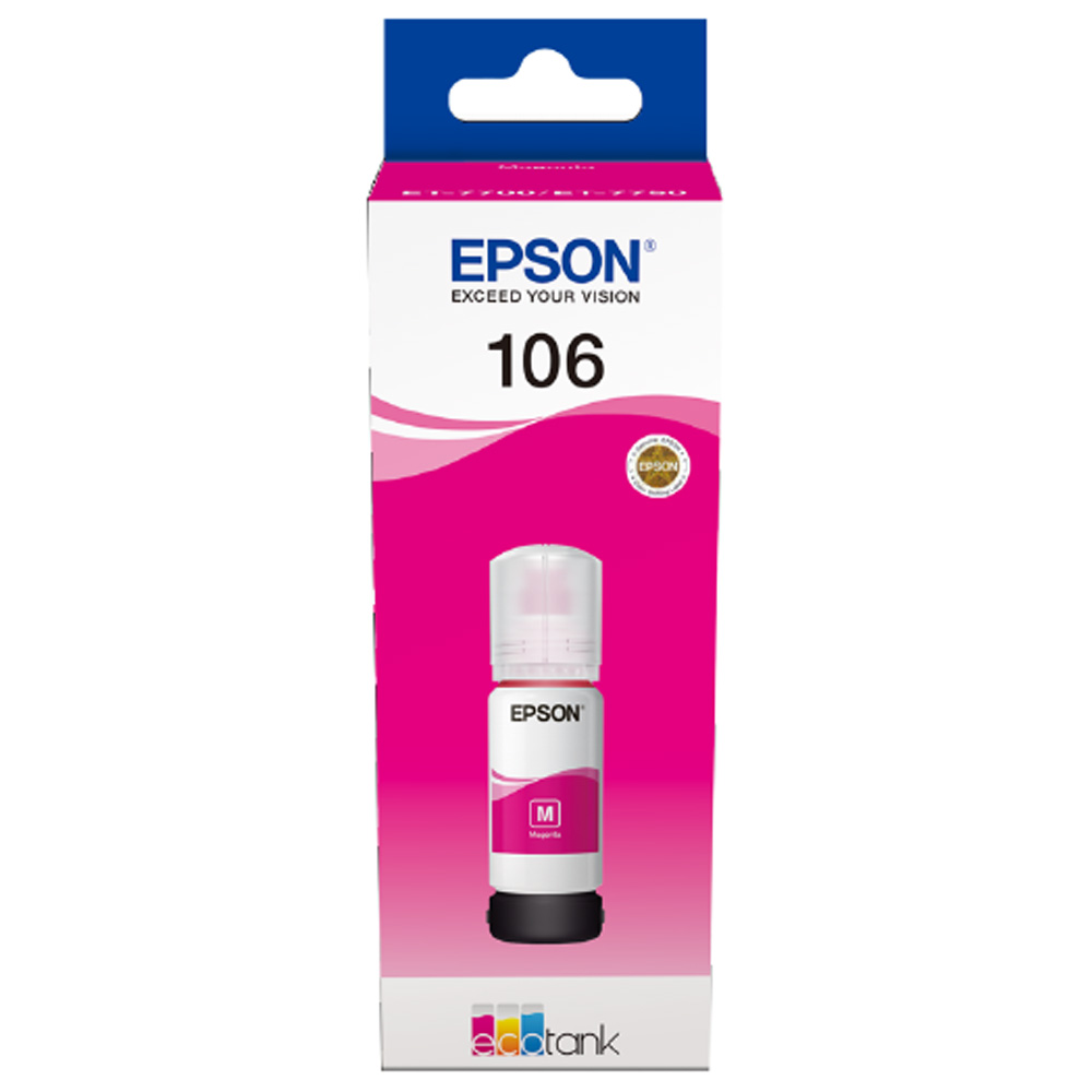 Epson 106 EcoTank Magenta Ink Bottle - T00R3