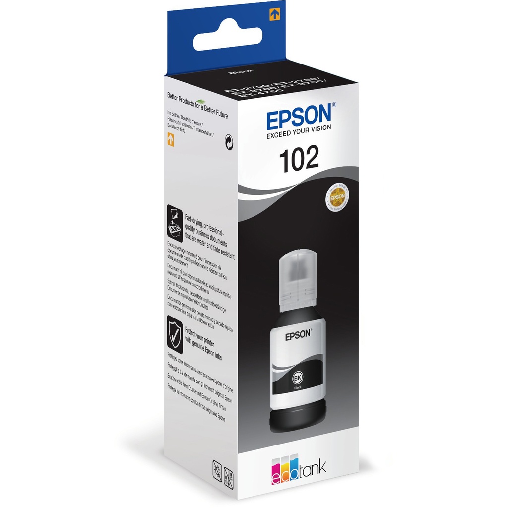 Epson 102 EcoTank Black Ink Bottle - T03R1