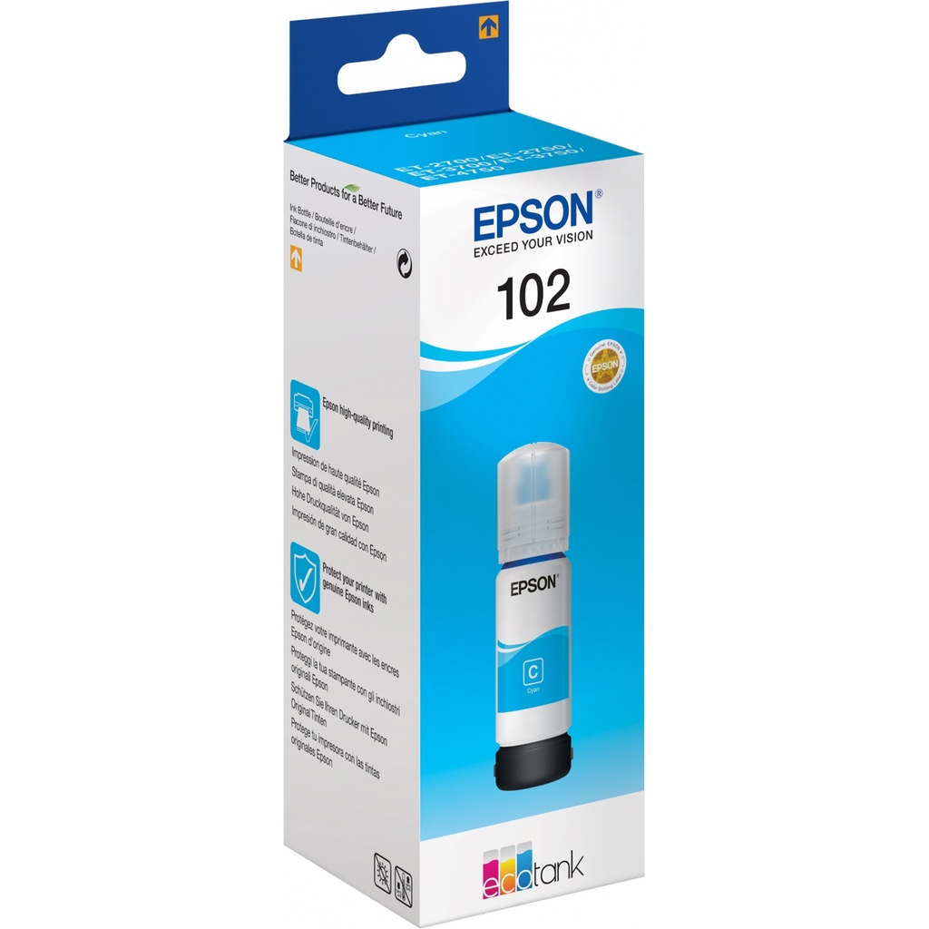 Epson 102 EcoTank Cyan Ink Bottle - T03R2