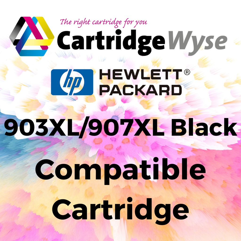 Compatible HP 903XL 907XL Black High Capacity Ink Cartridge - T6M07AE - T6M19AE