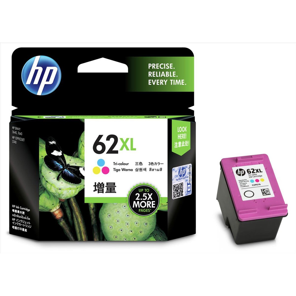 HP 62XL Tri-Colour High Capacity Ink Cartridge - C2P07AE