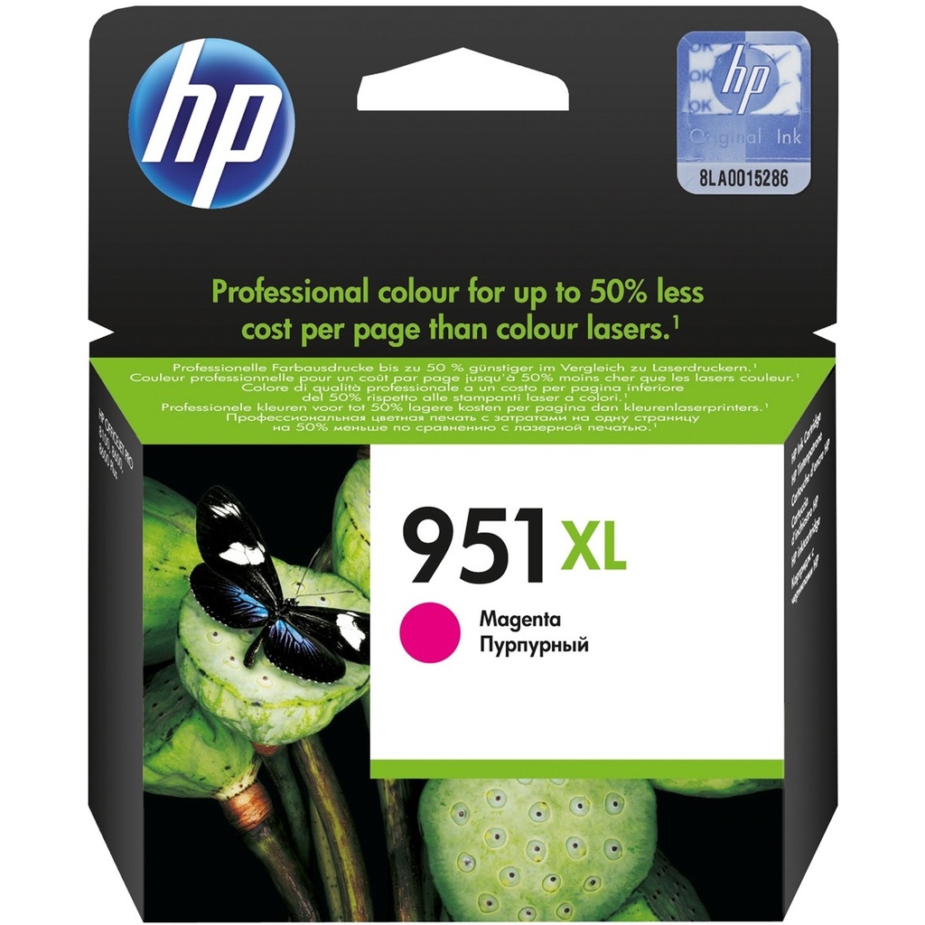 HP 951XL Magenta High Capacity Ink Cartridge - CN047AE