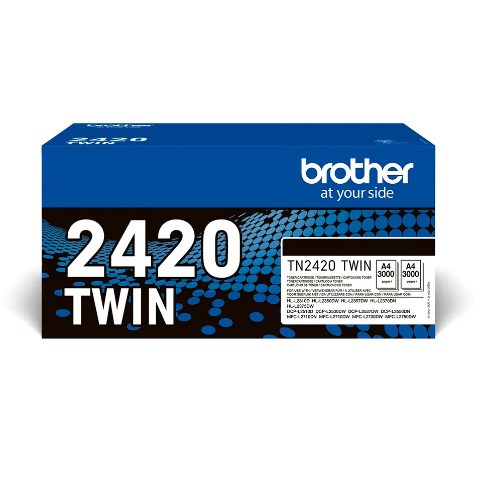 Brother TN2420 Black High Capacity Toner Cartridges - Twin Pack