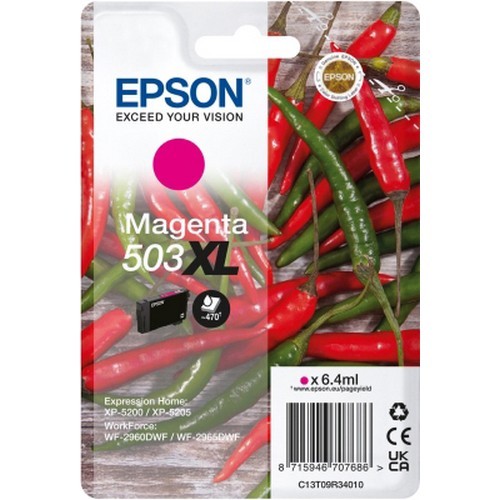 Epson 503XL Magenta High Capacity Ink Cartridge - - Chilli - T09R3