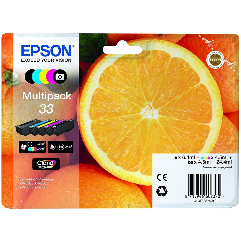 Epson 33 Multipack Ink Cartridges - 5 Inks - T3337