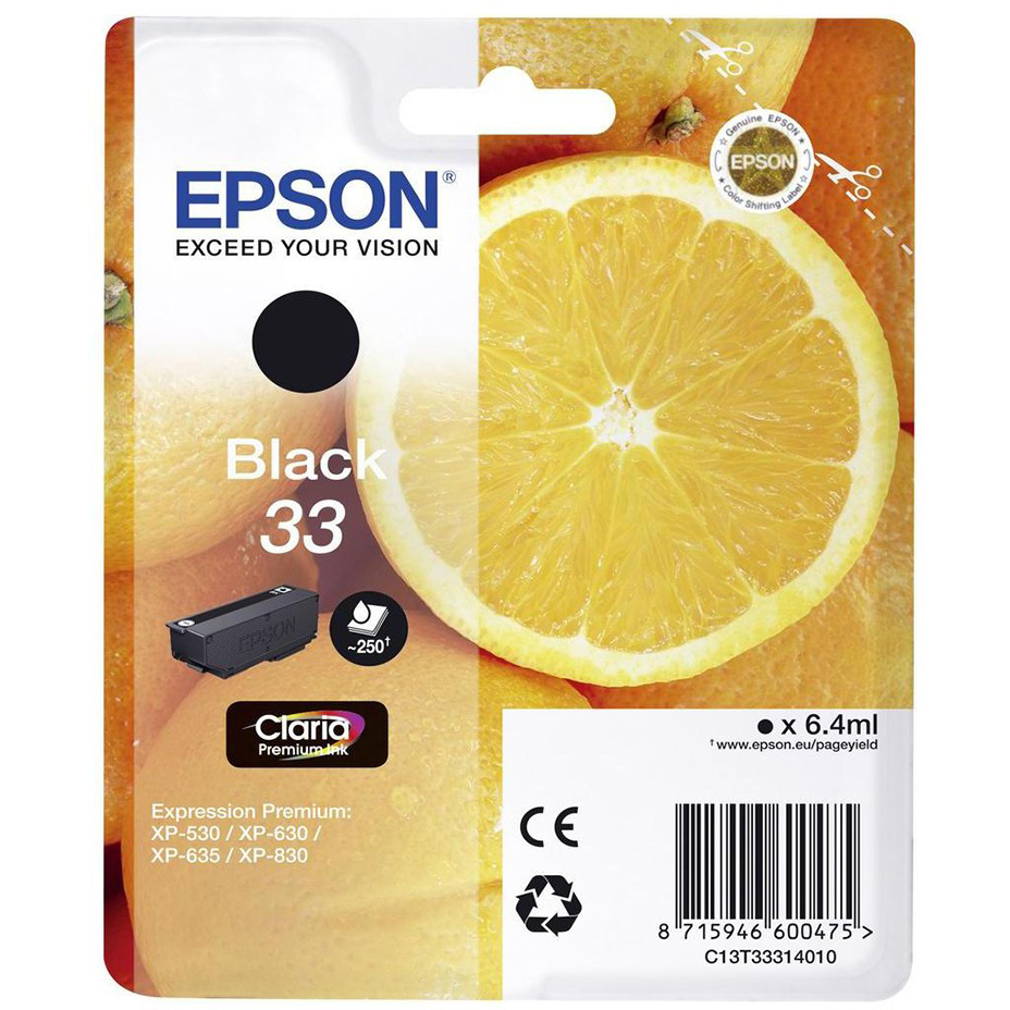 Epson 33 Black Ink Cartridge - T3331