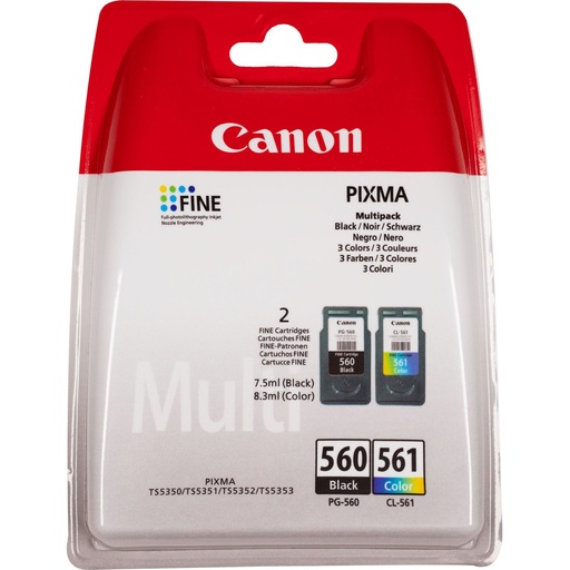 [CO66297] Canon PG560/CL561 Multipack Ink Cartridges - 2 Pack