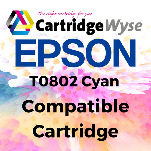 [E80C] Compatible Epson T0802 Cyan Ink Cartridge