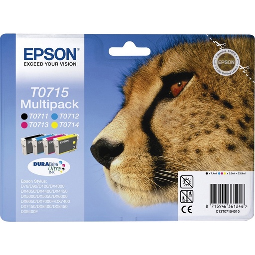 Epson T0715 Multipack Ink Cartridges - 4 Inks